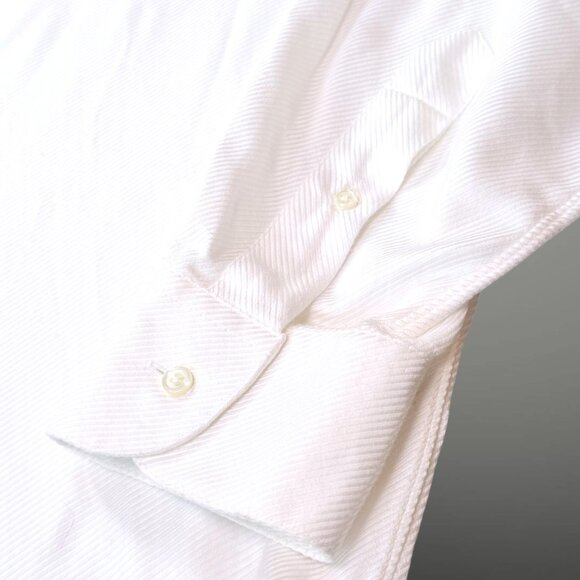 Individualized Shirts Y2K Custom Supima Cotton White Duke Twill Mens Dress Shirt - Picture 5 of 9